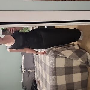 Shein floor-length, tank, faux leather dress